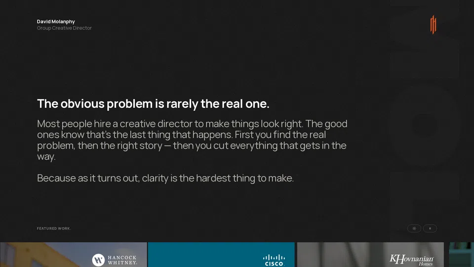 Homepage snapshot at launch