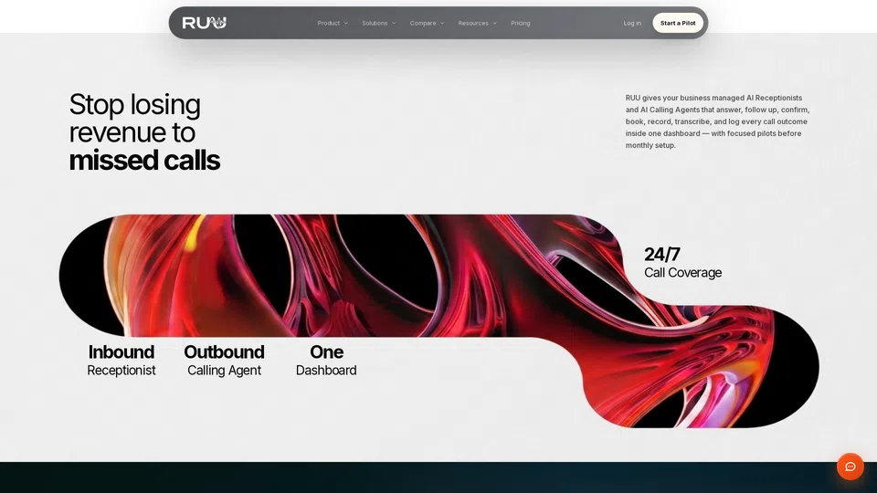 Homepage snapshot at launch