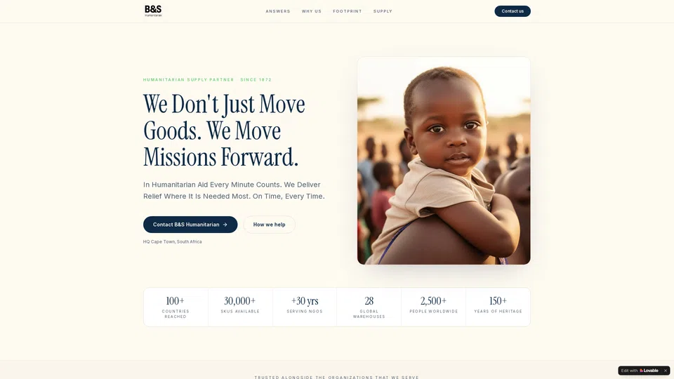 Homepage snapshot at launch