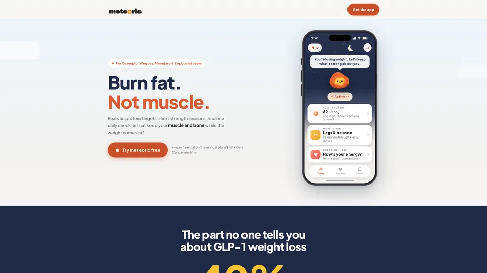 Homepage snapshot at launch