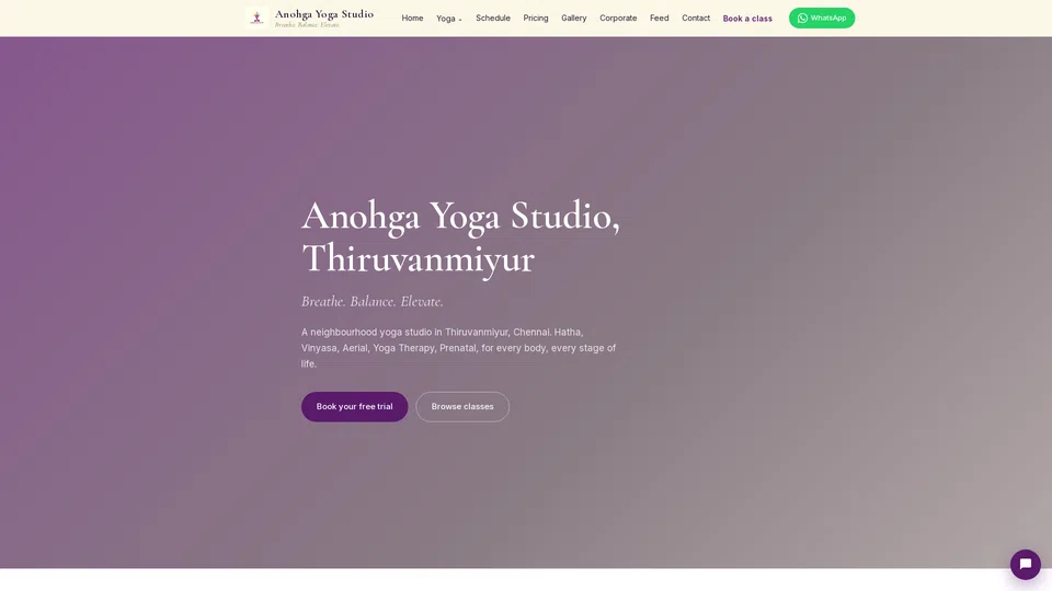 Homepage snapshot at launch