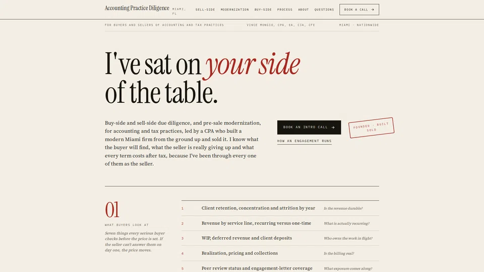 Homepage snapshot at launch