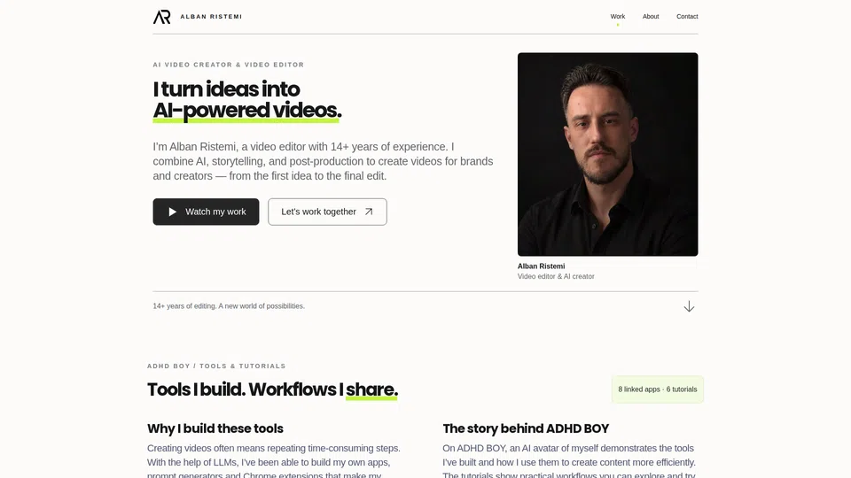 Homepage snapshot at launch