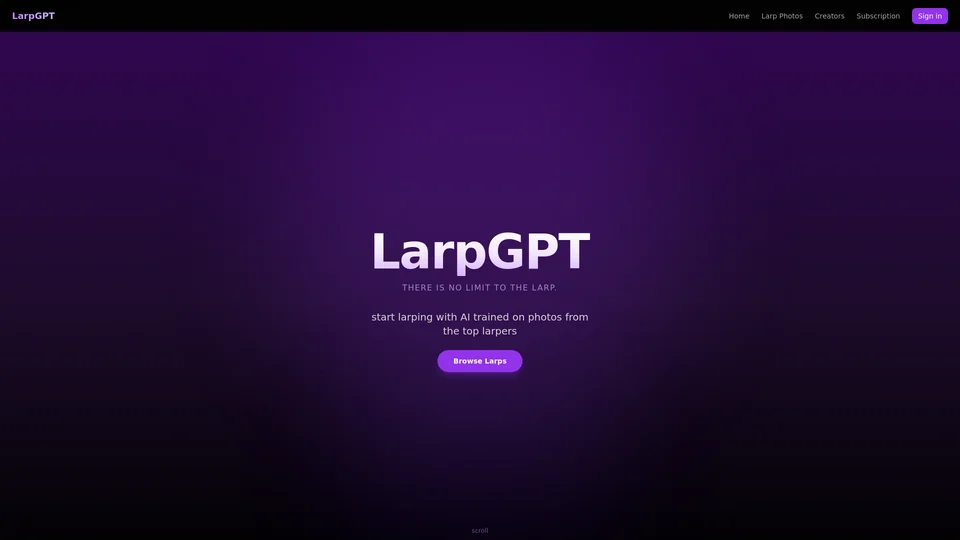 Homepage snapshot at launch