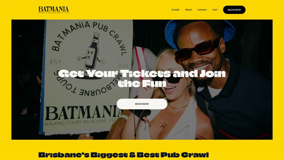 Homepage snapshot at launch