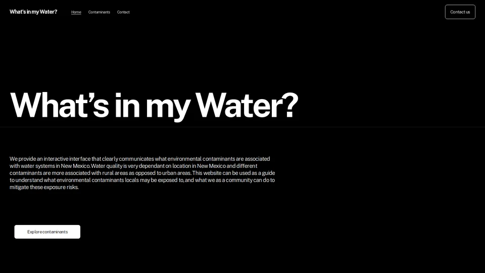 Homepage snapshot at launch