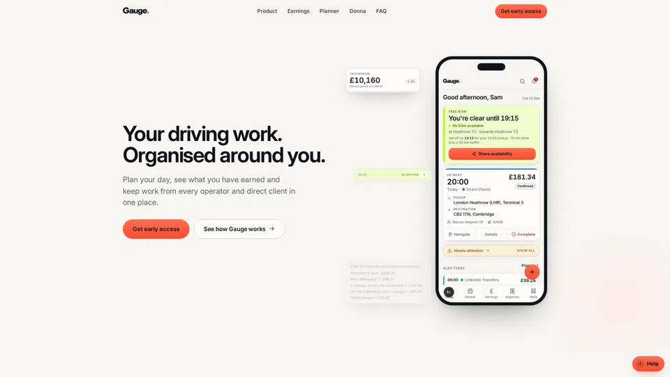Homepage snapshot at launch