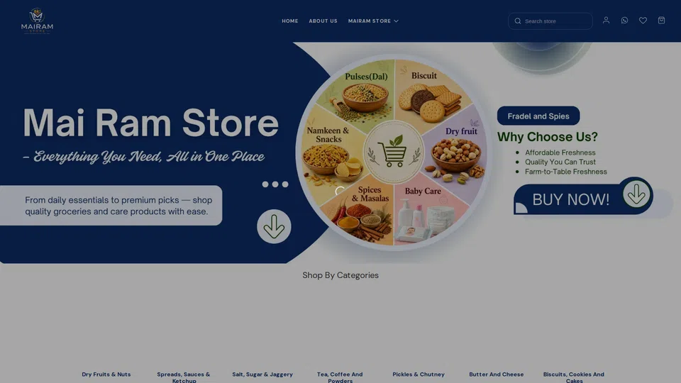 Homepage snapshot at launch