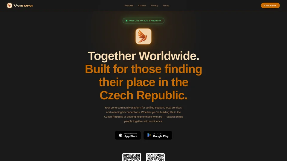 Homepage snapshot at launch
