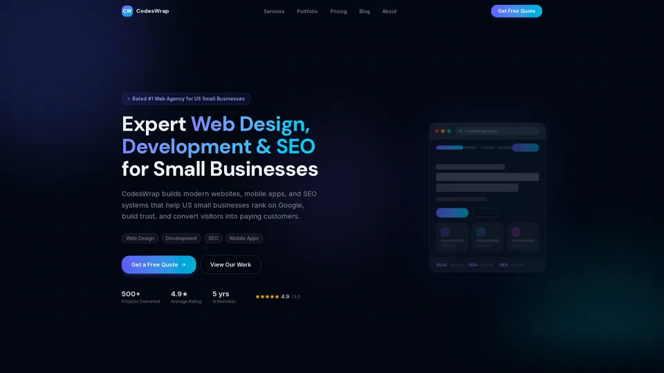 Homepage snapshot at launch