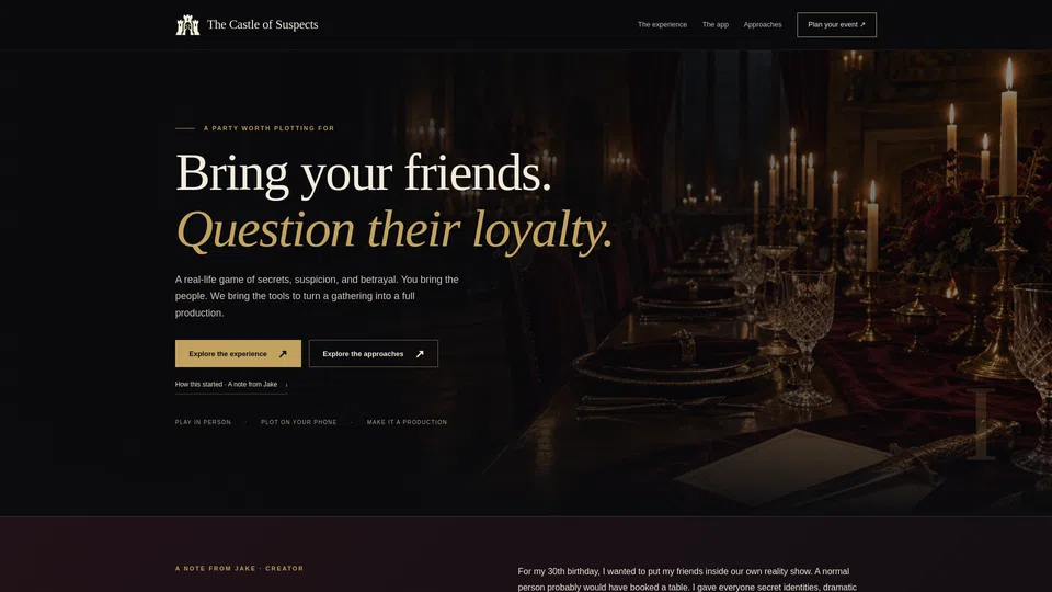 Homepage snapshot at launch