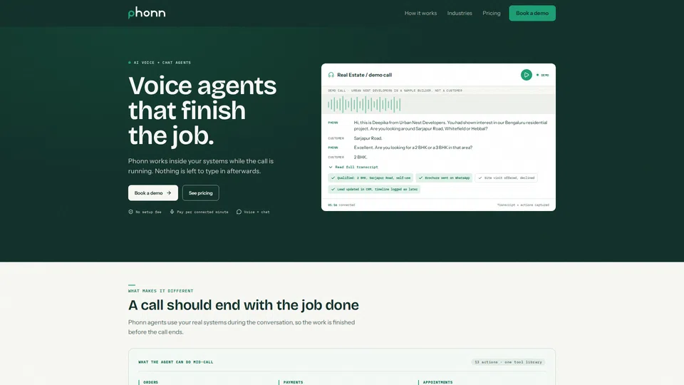 Homepage snapshot at launch