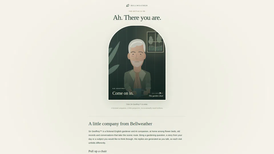 Homepage snapshot at launch