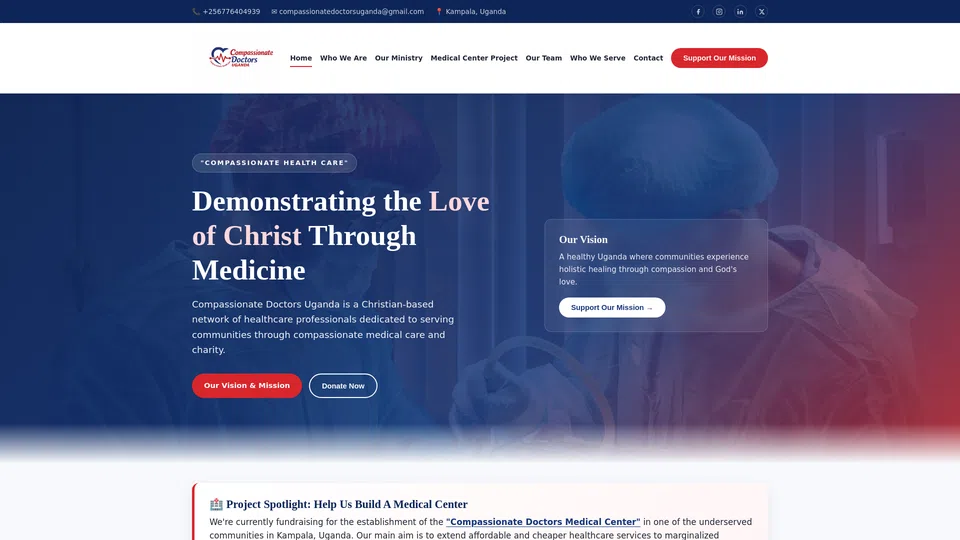 Homepage snapshot at launch
