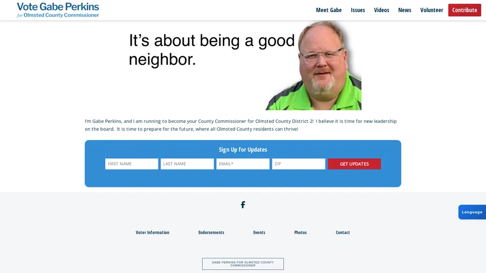 Homepage snapshot at launch