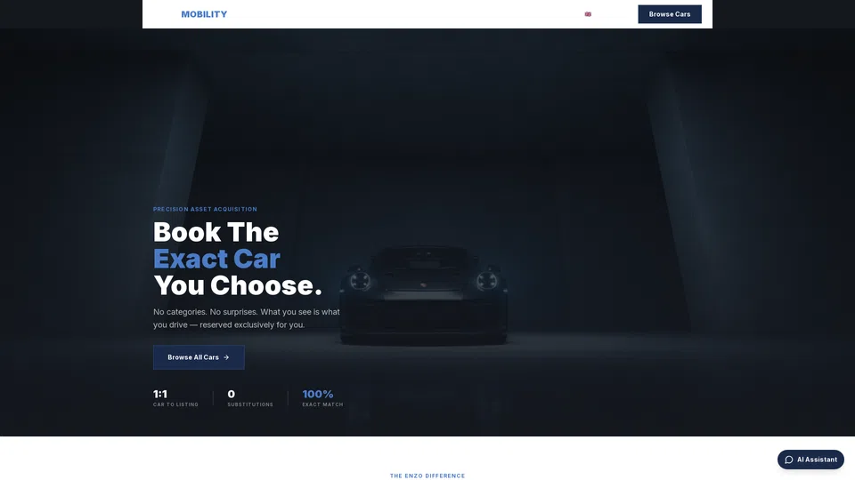 Homepage snapshot at launch