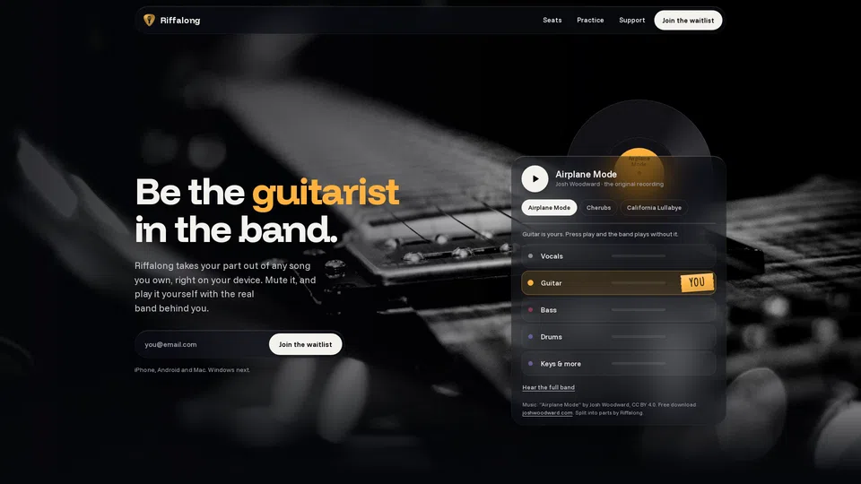Homepage snapshot at launch
