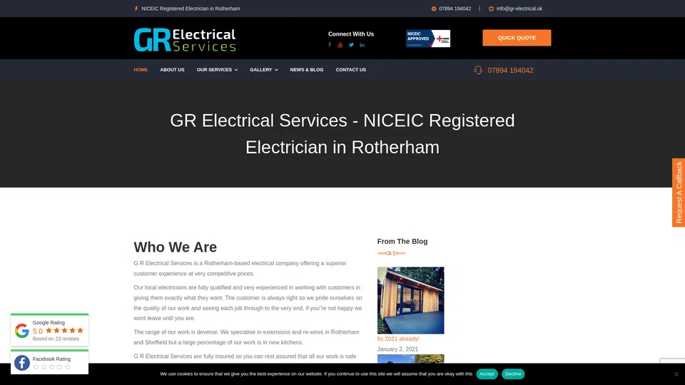 Homepage snapshot at launch