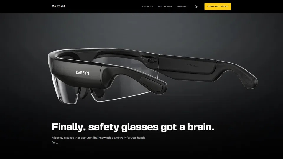 Homepage snapshot at launch
