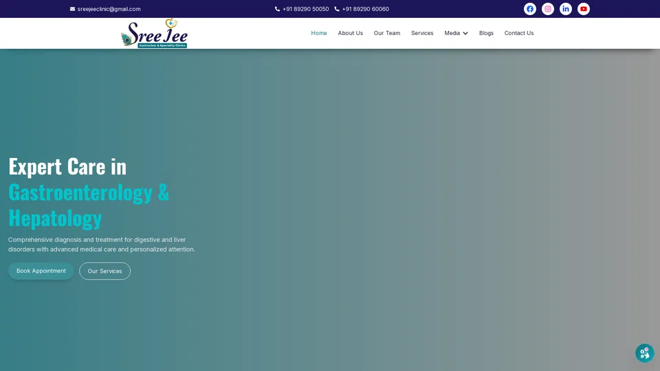 Homepage snapshot at launch