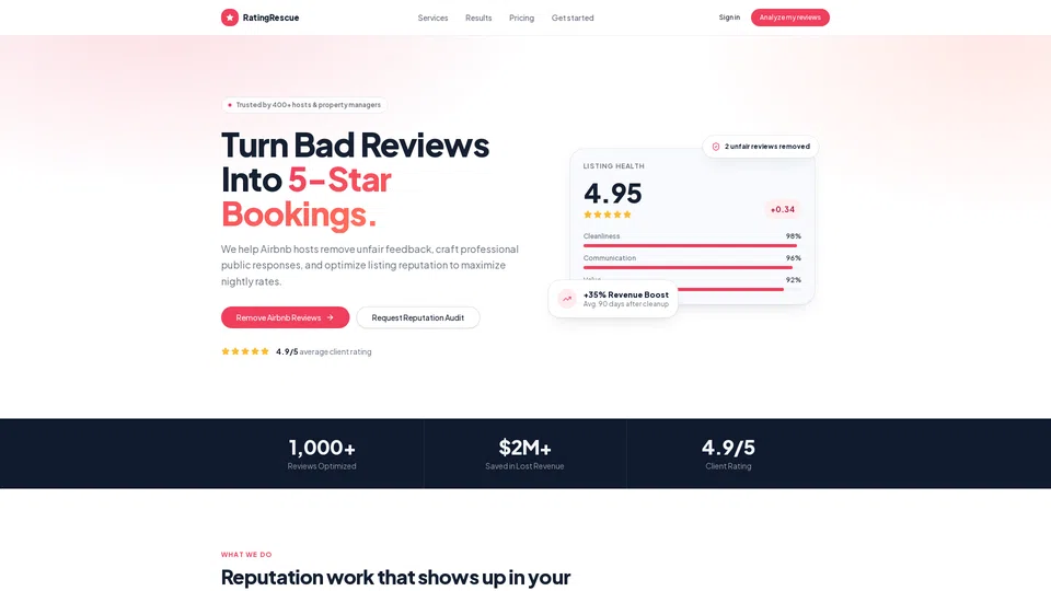 Homepage snapshot at launch
