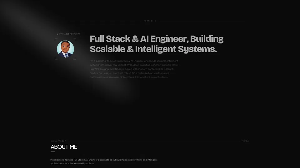 Homepage snapshot at launch