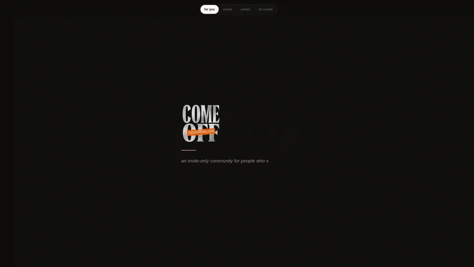 Homepage snapshot at launch