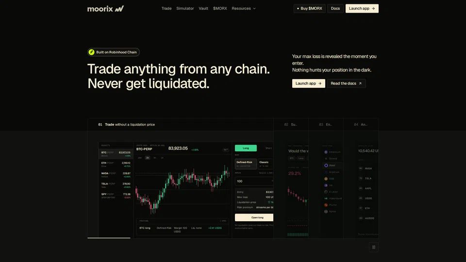 Homepage snapshot at launch