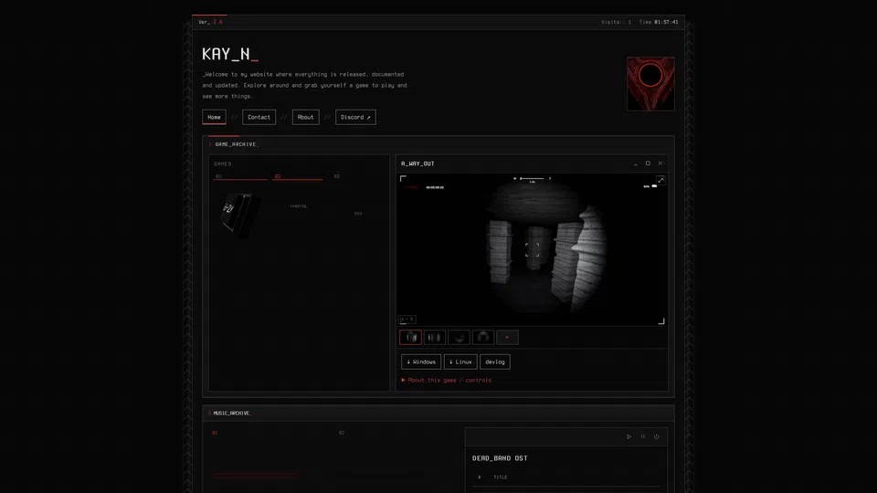 Homepage snapshot at launch