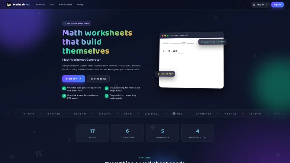 Homepage snapshot at launch