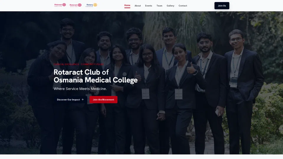 Homepage snapshot at launch