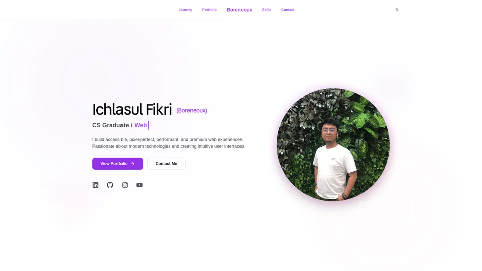 Homepage snapshot at launch