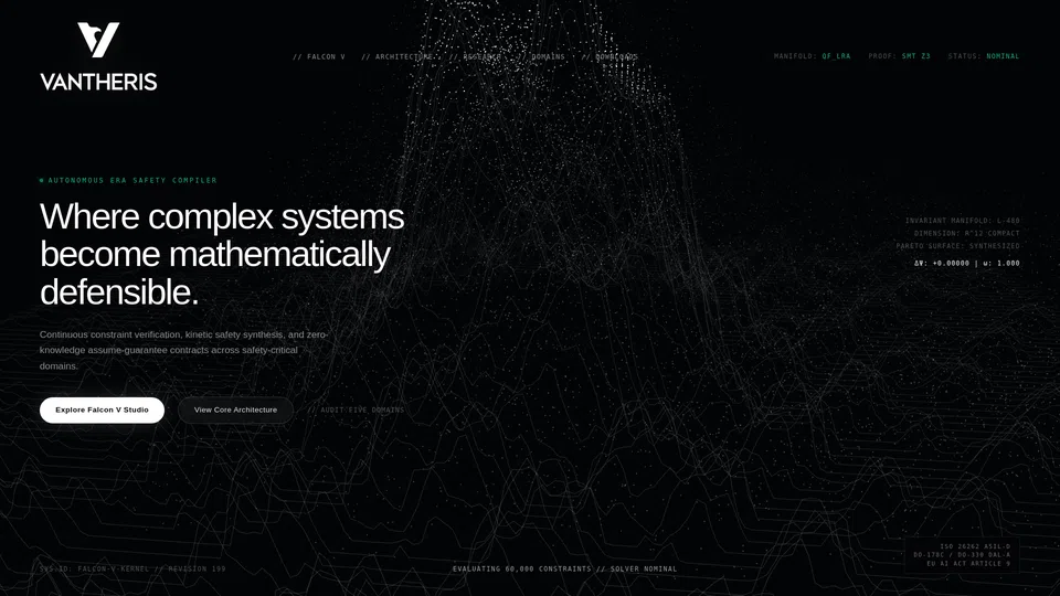 Homepage snapshot at launch