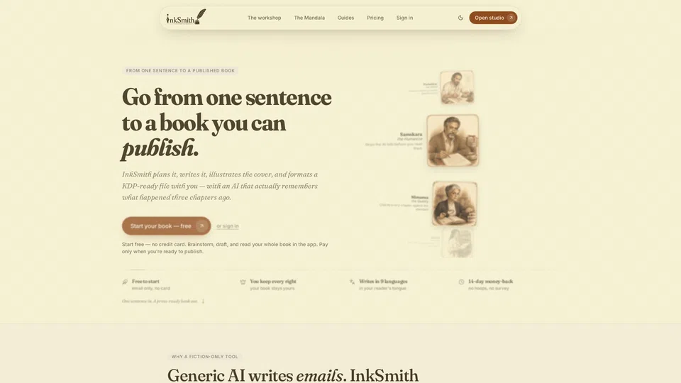 Homepage snapshot at launch