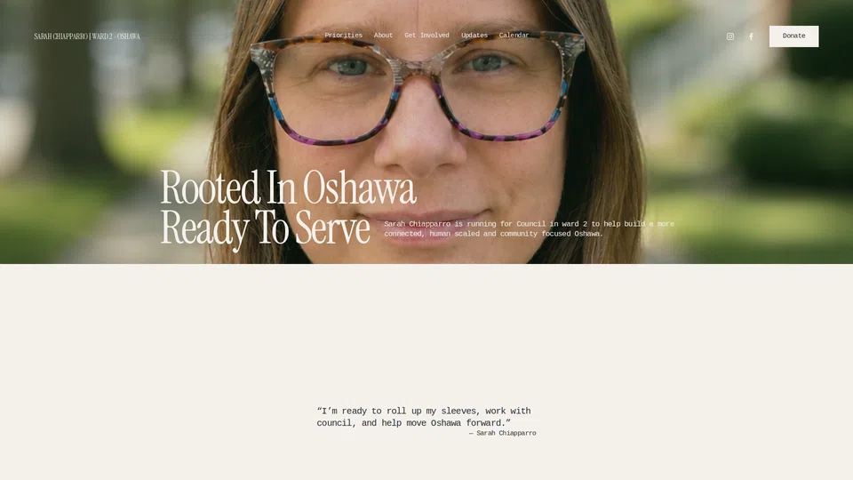 Homepage snapshot at launch