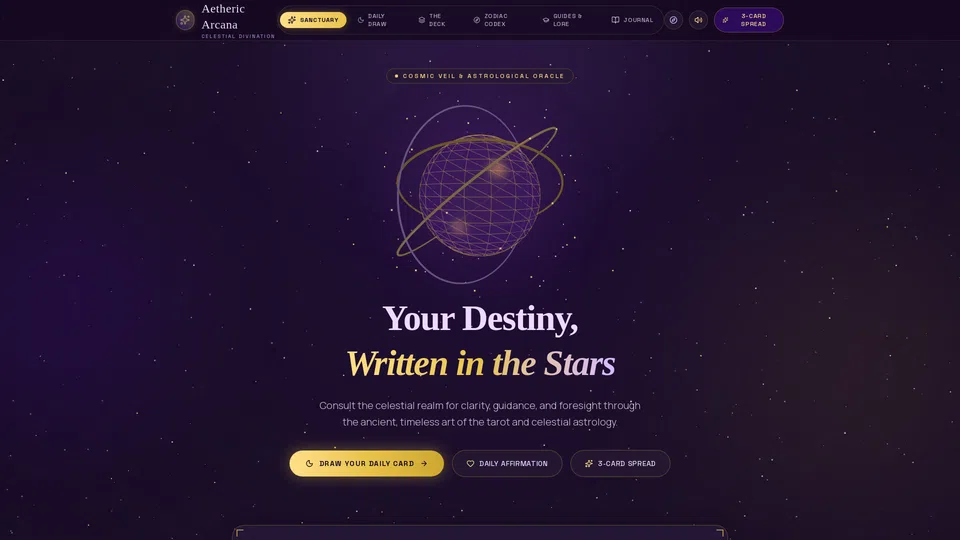 Homepage snapshot at launch