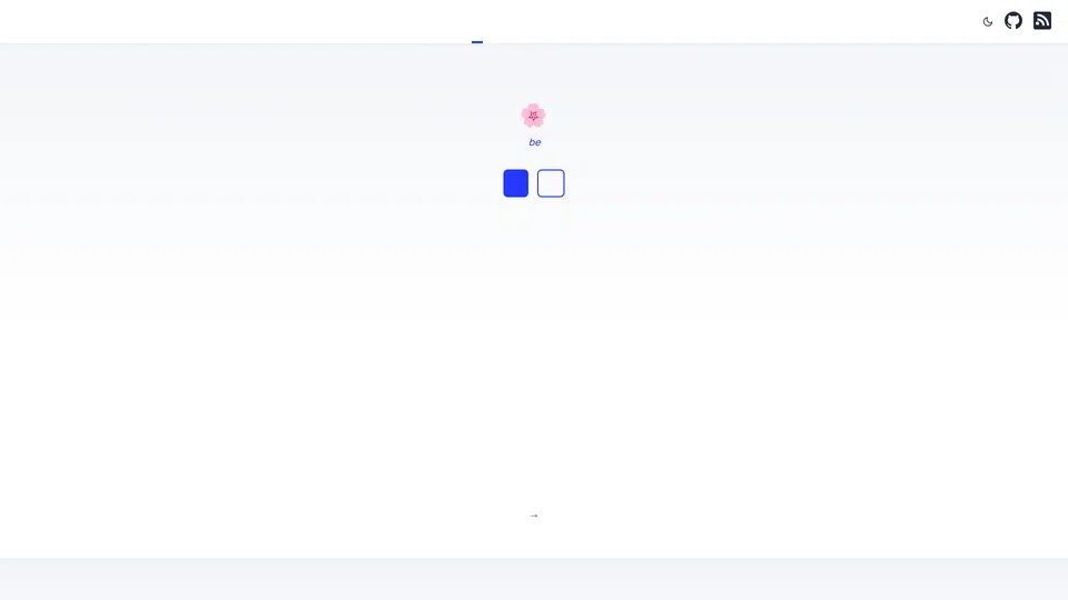 Homepage snapshot at launch