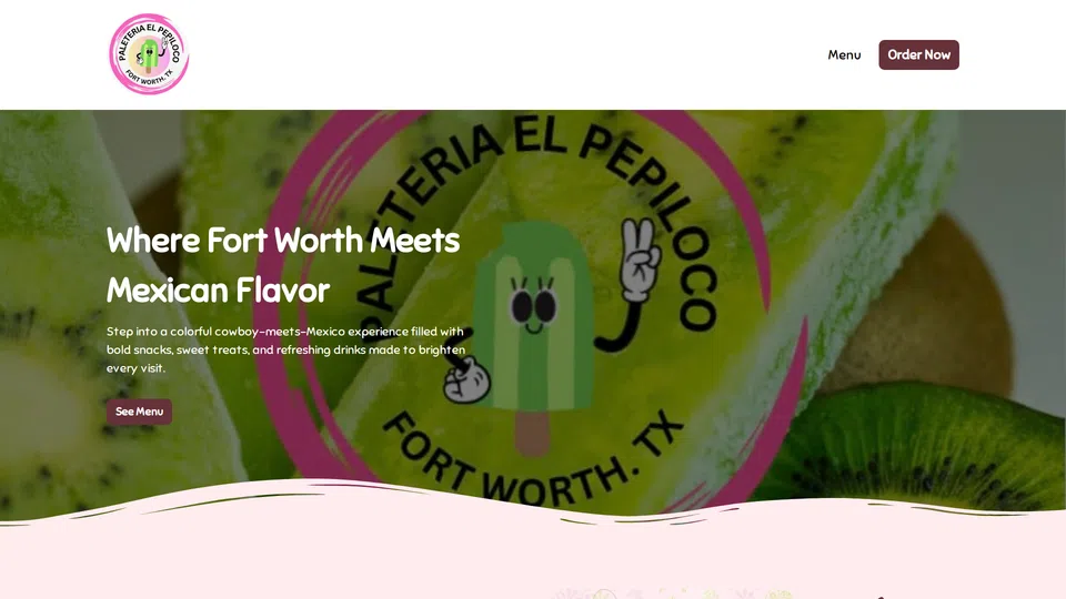 Homepage snapshot at launch