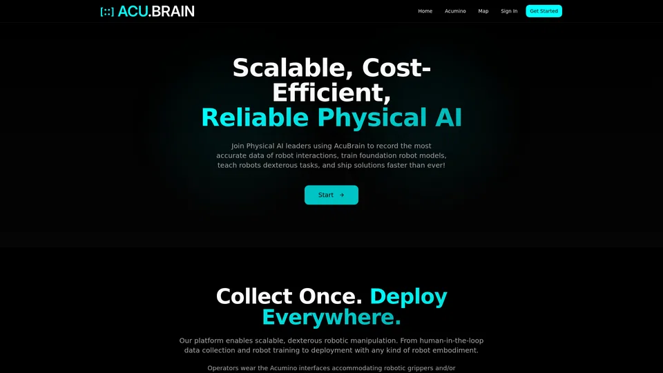Homepage snapshot at launch