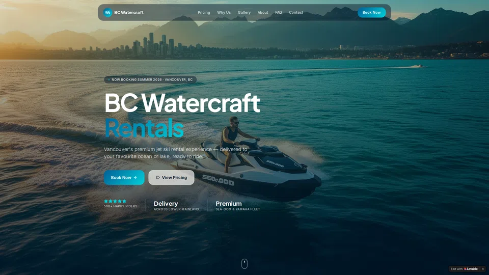 Homepage snapshot at launch