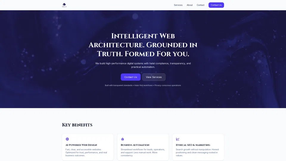 Homepage snapshot at launch