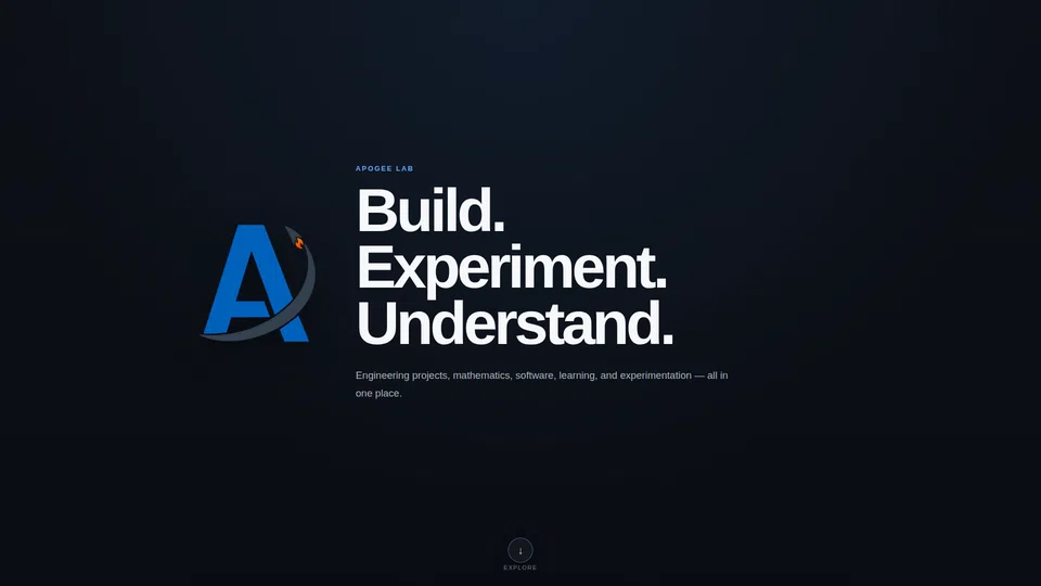 Homepage snapshot at launch