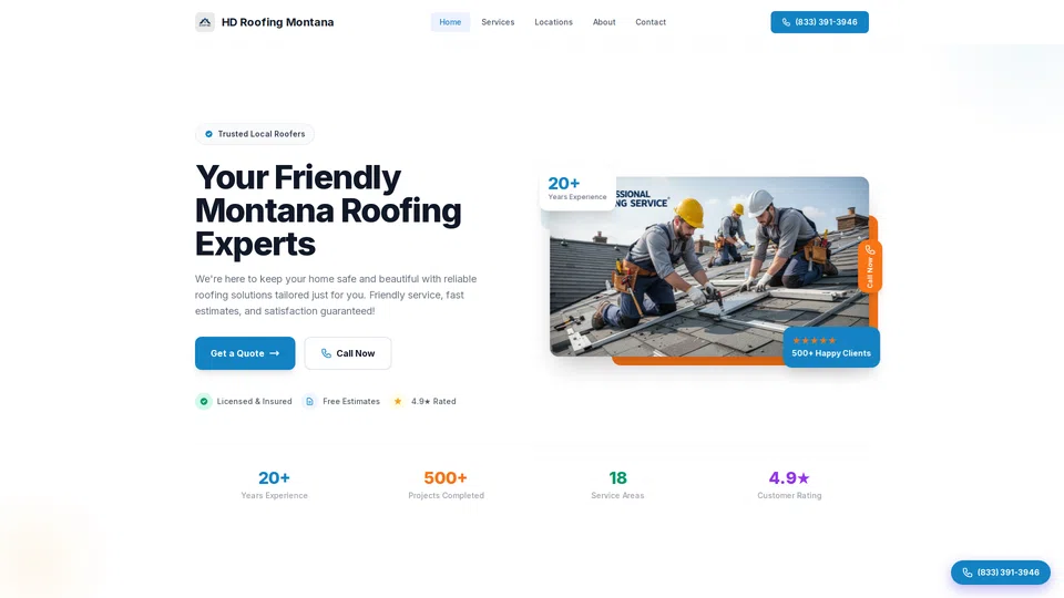 Homepage snapshot at launch