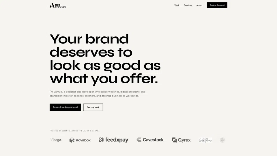 Homepage snapshot at launch