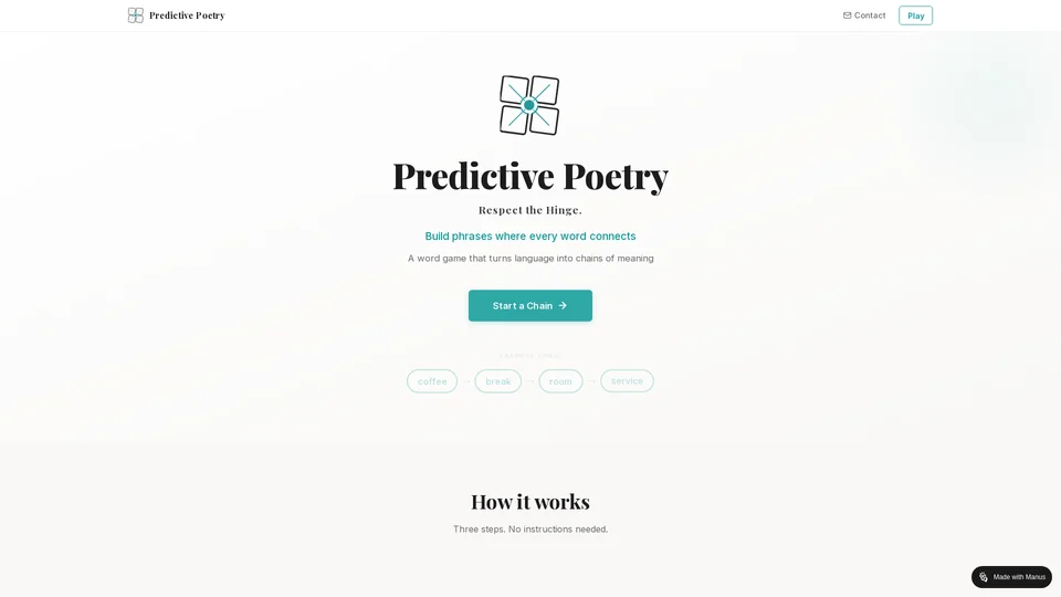 Homepage snapshot at launch