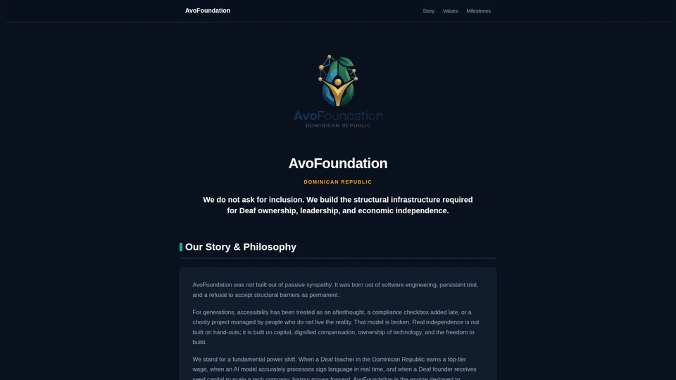 Homepage snapshot at launch