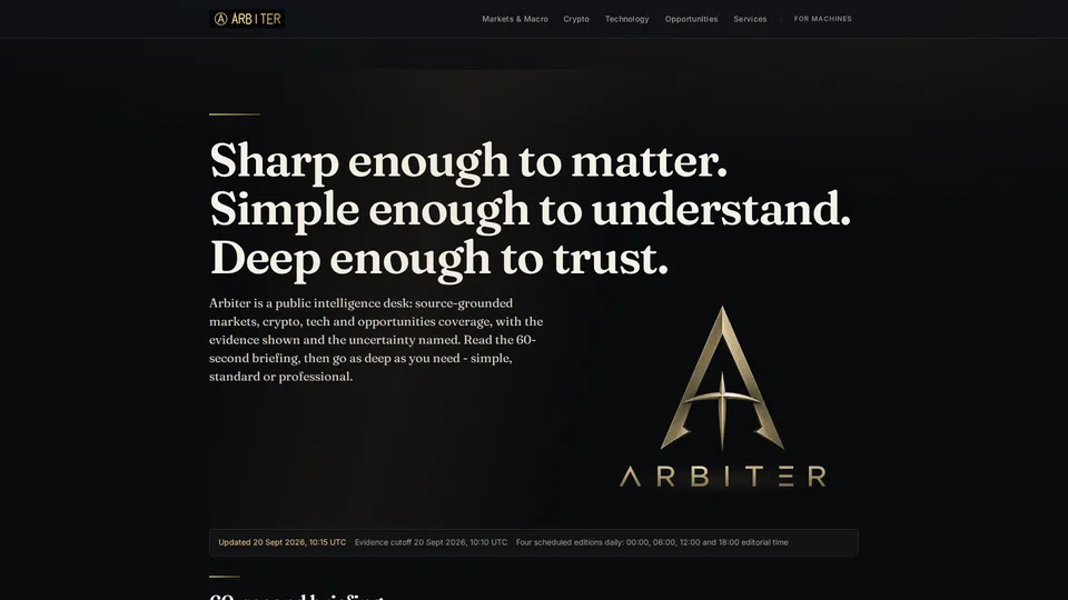 Homepage snapshot at launch