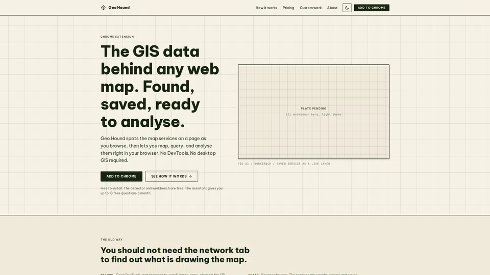 Homepage snapshot at launch