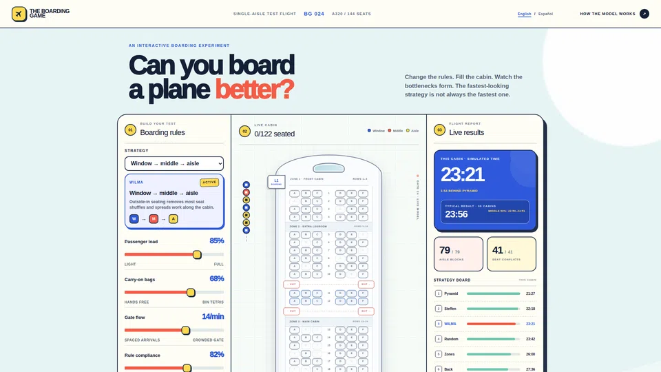 Homepage snapshot at launch