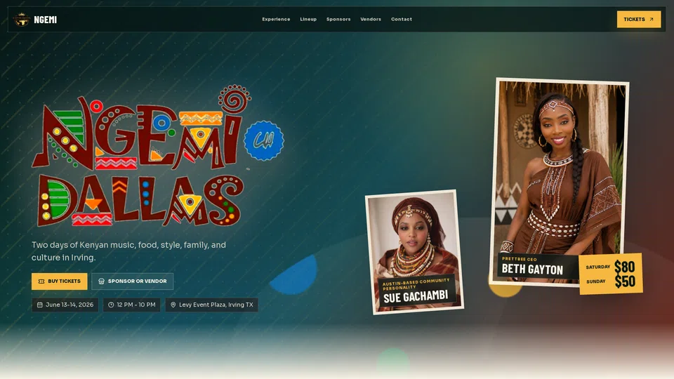 Homepage snapshot at launch